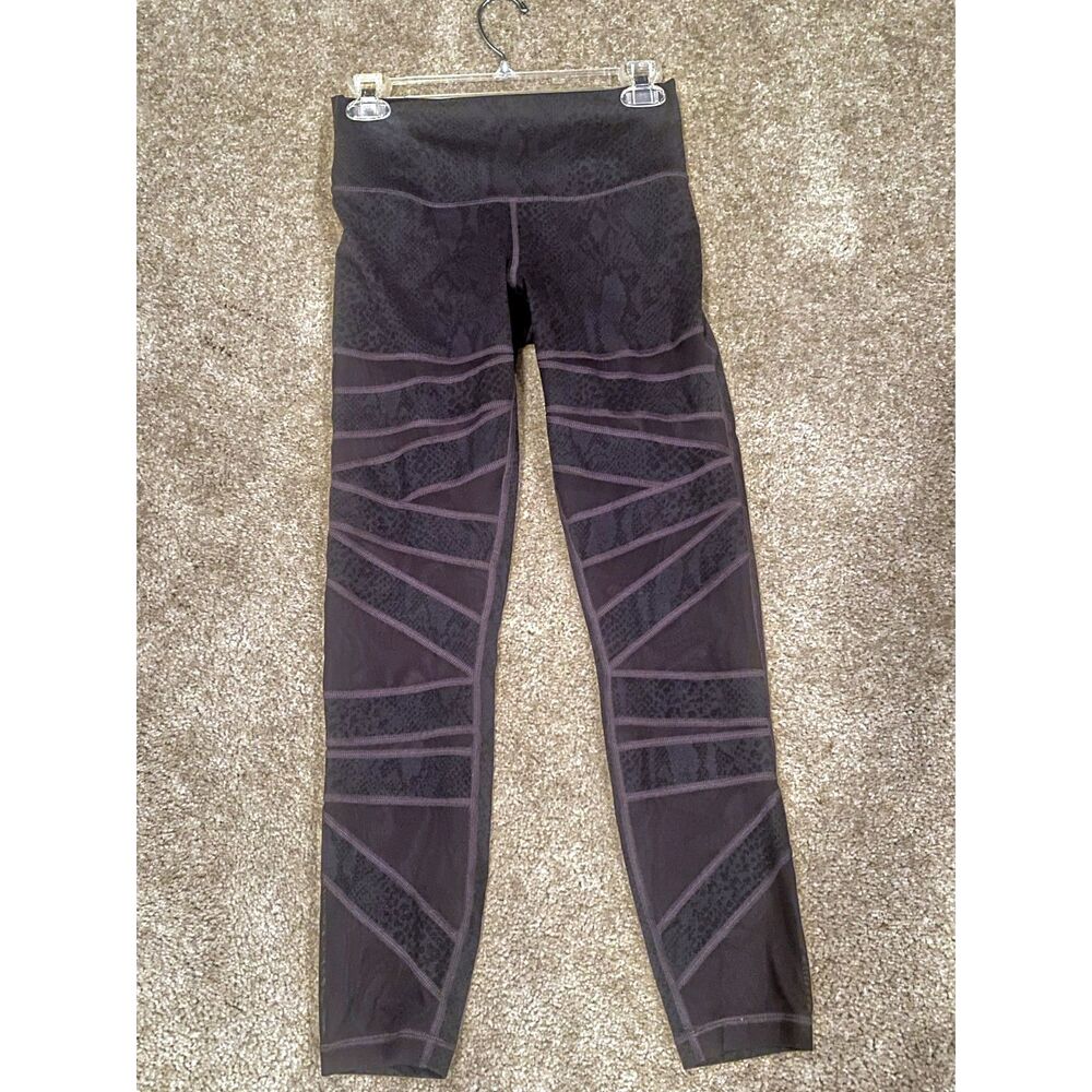 EUC Rare LULULEMON High Times Pant Tech Mesh Desert Snake Deep Coal Black Size 6 - Picture 5 of 8